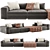 Elegant Lawrence Sofa: Modern Minotti Design 3D model small image 1