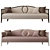 Luxurious Féraud Velvet Sofa 3D model small image 2