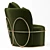 Trussardi Oval Armchair: Iconic Italian Design 3D model small image 3