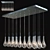 Elegant 24-Light Linear Suspension 3D model small image 1