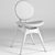 Elegant Circle Dining Chair 3D model small image 3