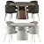 Modern Teulat Cep Dining Table with La Forma Minna Chair Set 3D model small image 2