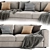 Ditre Italia Urban 3-Seater Sofa: Modern Elegance for Your Space 3D model small image 4