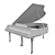 Elegant Classic Piano 3D model small image 2