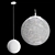 Versatile Silver Wire Pendant Light 3D model small image 4