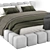 Italian Pixel Bed: Sleek and Stylish Design 3D model small image 2