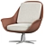 Sleek Sveva Armchair: Contemporary Comfort 3D model small image 2