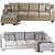 Ardsley Pewter 3-Piece Sectional 3D model small image 6