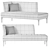 Modern MUNIA Chaise Lounge: Elegant and Comfortable 3D model small image 3