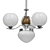 Vintage Art Deco Chrome Chandelier 3D model small image 1