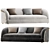 Elegant Portofino Sofa 3D model small image 1