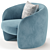 Sophisticated Posie Barrel Chair 3D model small image 4