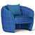 Sophisticated Posie Barrel Chair 3D model small image 6