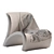 Elegant Accent Armchair 3D model small image 3