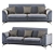 Luxurious Magnum Sofa Set | Elegant Design | High-Quality Fabric 3D model small image 1