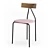 Sleek Oak Gofi Chair 3D model small image 2