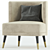 Key West Luxe Armchair: Modern, Elegant, and Comfortable 3D model small image 2