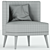 Key West Luxe Armchair: Modern, Elegant, and Comfortable 3D model small image 4