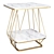 Loft-Style Corner Table with Shelf 3D model small image 1