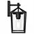 Elegant Black Outdoor Wall Lantern 3D model small image 2