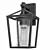 Elegant Black Outdoor Wall Lantern 3D model small image 3