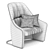 Nagi Upholstered Armchair: Comfort and Style 3D model small image 4