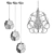 Elegant Glass Floral Pendant Light 3D model small image 6