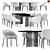 Elegant Minotti Dining Set 3D model small image 1