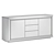 Camelgroup Elite Silver: Stylish 3-Door Sideboard 3D model small image 2
