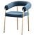 Luxury Velvet Manchester Chair 3D model small image 3