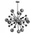 Luxury Nordic Gold Sputnik Chandelier 3D model small image 2