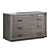 Elite Silver 3-Drawer Chest: Stylish Storage Solution 3D model small image 1