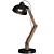 Industrial Metal Wood Table Lamp 3D model small image 1