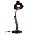 Industrial Metal Wood Table Lamp 3D model small image 3