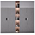 Versatile Wardrobe & Display Cabinet Set 3D model small image 1