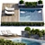 Luxury Poolside Paradise: Backyard Landscape & Pool 3D model small image 1