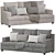 Modern Locklin Carbon Sofa 3D model small image 1