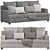 Modern Locklin Carbon Sofa 3D model small image 2