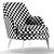 GUSCIO Armchair: Modern Comfort in Soft Design 3D model small image 4