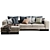 Minimalist Flexform Lightpiece Sofa 3D model small image 2