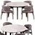 Elegant Dinning Set with Calligaris Oleandro Chairs & Abrey Marble Table 3D model small image 1