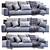 Luxury Kobe Leather Sofa - Coco Republic 3D model small image 4