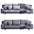 Luxury Kobe Leather Sofa - Coco Republic 3D model small image 5
