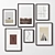 Modern Wood Picture Frames Set 3D model small image 4