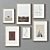 Modern Wood Picture Frames Set 3D model small image 5