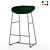 LYSTOK Metal Bar Stool 3D model small image 2