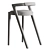 Geometric Wood & Leather Barstool 3D model small image 5