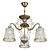 Elegant Bronze Chandelier for Classic Interiors 3D model small image 1