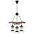 Retro Wooden Chandelier Pendant 3D model small image 1