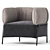 Quadrotta Armchair: Sleek and Stylish Lounge Chair 3D model small image 2